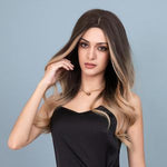 Female Long Stylish Long Brown Blonde Synthetic Wigs (04)