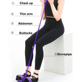 4 Resistances Elastic Pull Ropes Exerciser Rower