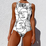 Women's Print One Piece Swimsuit