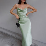 Sexy Slip Satin, Maxi Backless, Prom Evening Dress 46