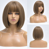 Female Short and Medium Stylish Smooth Synthetic Hair With Various Colors (07)