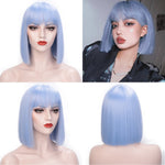 Female Short Smooth Synthetic Wigs With Various Colors (11)