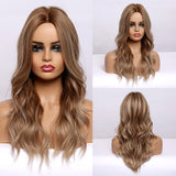 Medium Length Color Variations  Water Wave Synthetic Wigs (19)