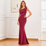 Elegant Asymmetric Evening Dress 96