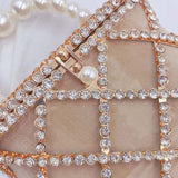 Luxury Hollow Out Wedding Clutch Purse Pearl Hander 01