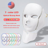 LED 7 Colors Facial Mask and Neck Light Skin Care Beauty Therapy