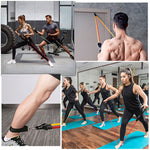 11Pcs Fitness Gym Resistance Bands Set