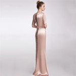 V-Neck Elegant Half-Sleeve Evening Dress with Elegant Bow 29