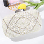 Faux Pearl Over the Shoulder Evening Clutch Bags 14