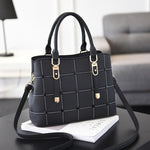 (01) Tote PU Leather Women's Sequined with Buttons Shoulder Bag