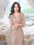 Elegant Maxi Sequin Evening Dress 92