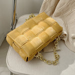 (33S) PU Leather Lattice Shoulder Bags for Women