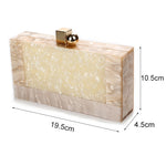 Marble Pattern Acrylic Party Wedding Clutch Bag  06