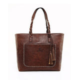 (03) Fashion Tote with Tassel Women's Handbag PU Leather