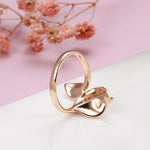 Rose Gold Color Flower with Cubic Zirconia Ring R26