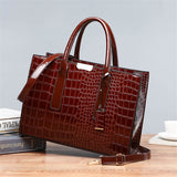 (24) Women's  PU Leather Crocodile Style Crossbody Shoulder Hand Bags