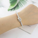 Cubic Zirconia Casting Concentric Knot Bracelet B12