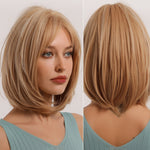 female Short and Medium Smooth Synthetic Hair Wig With Various Colors (06)