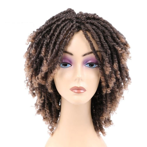 Afro Kinky Multi Color Medium Synthetic Dreadlock Wig 6 Inches (31)