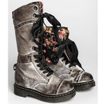 Mid-Calf Flat Vintage Sexy Steampunk PU Leather Retro Boots 16