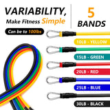 11Pcs Fitness Gym Resistance Bands Set