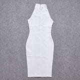 Solid Halter Top Bodycon Bandage Dress 136