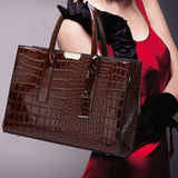 (43) Patent Leather Crocodile Style PU Leather Crossbody Shoulder Hand Bags for Women