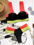 Patchwork Push up Bikini