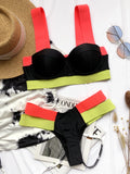 Patchwork Push up Bikini