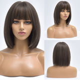 Female Short and Medium Stylish Smooth Synthetic Hair With Various Colors (07)