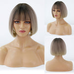 Female Short and Medium Stylish Smooth Synthetic Hair With Various Colors (07)