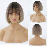 Female Short and Medium Stylish Smooth Synthetic Hair With Various Colors (07)