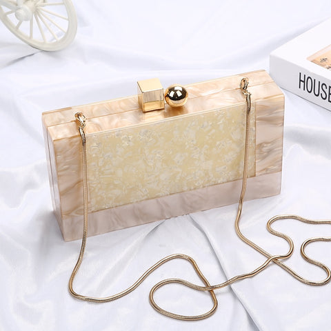 Marble Pattern Acrylic Party Wedding Clutch Bag  06