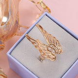 Rose Gold Wings of Pegasus With Cubic Zirconia Ring R5