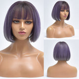 Female Short and Medium Stylish Smooth Synthetic Hair With Various Colors (07)