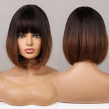 female Short and Medium Smooth Synthetic Hair Wig With Various Colors (06)