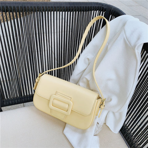 (16S) High-quality fashion Baguette Shape PU Leather with Adjustable Belt Crossbody Shoulder Bags for Women