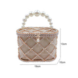 Luxury Hollow Out Wedding Clutch Purse Pearl Hander 01