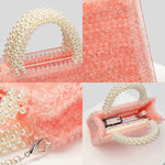 Luxury Designer Party Small Handbag with Faux Pearl Chains 03