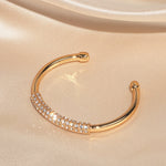 Trendy Open Bracelet with Cubic Zirconia B20