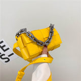 Fashion Solid Color FLAP PU Leather Shoulder Crossbody Bag for Women