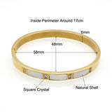 Imitation Shell and Rectangle Cubic Zirconia Bracelet B7