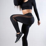 Solid High Waist Black Fitness Legging