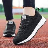 Women Breathable Walking Mesh Flat Sneakers