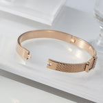 Trendy Fashion Gold, Silver, Rose Gold Color Belt Design Bracelet B2