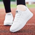 Women Breathable Walking Mesh Flat Sneakers