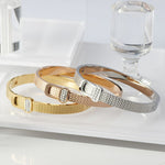 Trendy Fashion Gold, Silver, Rose Gold Color Belt Design Bracelet B2