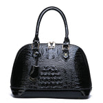 (53) Fashion Crocodile Style PU Leather Shell Handbag Large Shoulder Bag