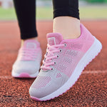 Women Breathable Walking Mesh Flat Sneakers