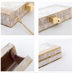 Marble Pattern Acrylic Party Wedding Clutch Bag  06